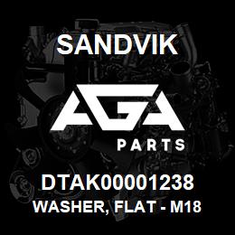 DTAK00001238 Sandvik WASHER, FLAT - M18 | AGA Parts