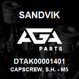 DTAK00001401 Sandvik CAPSCREW, S.H. - M5 X 10-10.9 | AGA Parts