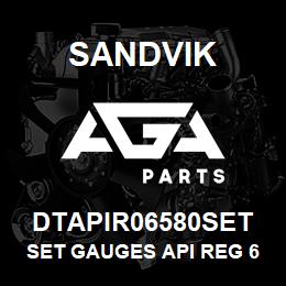 DTAPIR06580SET Sandvik SET GAUGES API REG 6.5/8" | AGA Parts