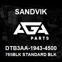 DTB3AA-1943-4500 Sandvik 765BLK STANDARD BLK .78 | AGA Parts