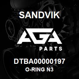 DTBA00000197 Sandvik O-RING N3 | AGA Parts