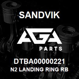 DTBA00000221 Sandvik N2 LANDING RING RB | AGA Parts