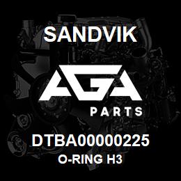 DTBA00000225 Sandvik O-RING H3 | AGA Parts