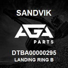 DTBA00000295 Sandvik LANDING RING B | AGA Parts