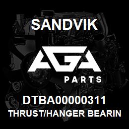 DTBA00000311 Sandvik THRUST/HANGER BEARING B | AGA Parts