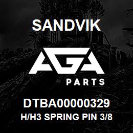 DTBA00000329 Sandvik H/H3 SPRING PIN 3/8 X 2" RB | AGA Parts