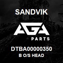 DTBA00000350 Sandvik B O/S HEAD | AGA Parts