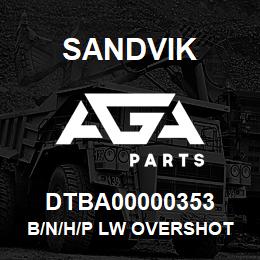 DTBA00000353 Sandvik B/N/H/P LW OVERSHOT CASTLE NUT | AGA Parts