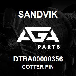 DTBA00000356 Sandvik COTTER PIN | AGA Parts