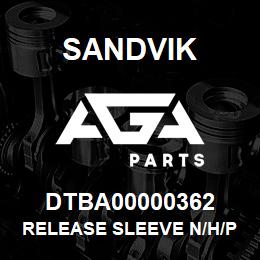 DTBA00000362 Sandvik RELEASE SLEEVE N/H/P LW | AGA Parts