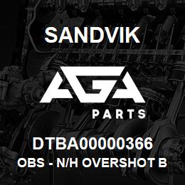 DTBA00000366 Sandvik OBS - N/H OVERSHOT BODY RB | AGA Parts