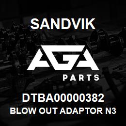 DTBA00000382 Sandvik BLOW OUT ADAPTOR N3 | AGA Parts