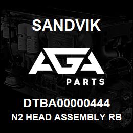 DTBA00000444 Sandvik N2 HEAD ASSEMBLY RB | AGA Parts