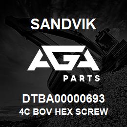 DTBA00000693 Sandvik 4C BOV HEX SCREW | AGA Parts