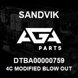 DTBA00000759 Sandvik 4C MODIFIED BLOW OUT VALVE ASSY | AGA Parts