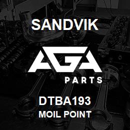 DTBA193 Sandvik MOIL POINT | AGA Parts