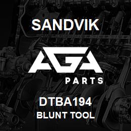 DTBA194 Sandvik BLUNT TOOL | AGA Parts