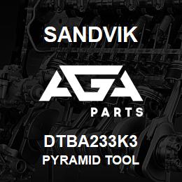 DTBA233K3 Sandvik PYRAMID TOOL | AGA Parts