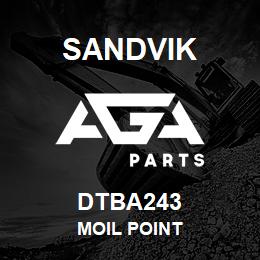 DTBA243 Sandvik MOIL POINT | AGA Parts