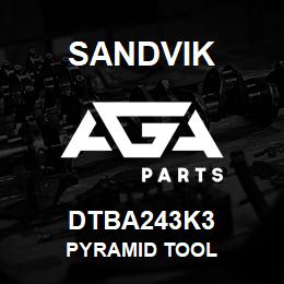 DTBA243K3 Sandvik PYRAMID TOOL | AGA Parts