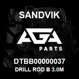 DTBB00000037 Sandvik DRILL ROD B 3.0M | AGA Parts