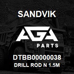 DTBB00000038 Sandvik DRILL ROD N 1.5M | AGA Parts