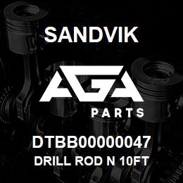 DTBB00000047 Sandvik DRILL ROD N 10FT | AGA Parts