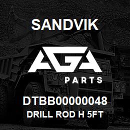 DTBB00000048 Sandvik DRILL ROD H 5FT | AGA Parts