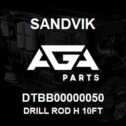 DTBB00000050 Sandvik DRILL ROD H 10FT | AGA Parts