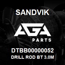 DTBB00000052 Sandvik DRILL ROD BT 3.0M | AGA Parts