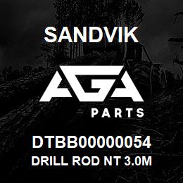 DTBB00000054 Sandvik DRILL ROD NT 3.0M | AGA Parts