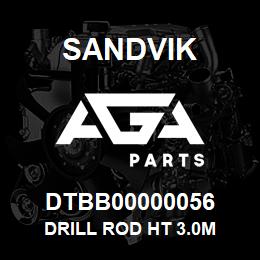 DTBB00000056 Sandvik DRILL ROD HT 3.0M | AGA Parts