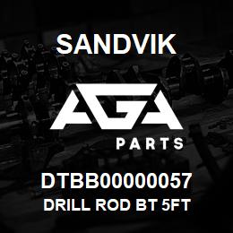 DTBB00000057 Sandvik DRILL ROD BT 5FT | AGA Parts