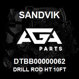 DTBB00000062 Sandvik DRILL ROD HT 10FT | AGA Parts