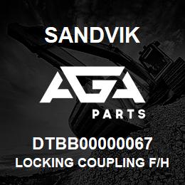 DTBB00000067 Sandvik LOCKING COUPLING F/H TANG H/H3 | AGA Parts