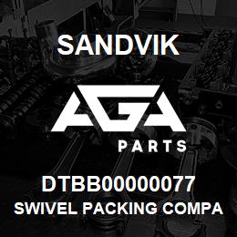 DTBB00000077 Sandvik SWIVEL PACKING COMPACT W/S | AGA Parts