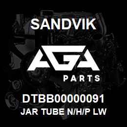 DTBB00000091 Sandvik JAR TUBE N/H/P LW | AGA Parts