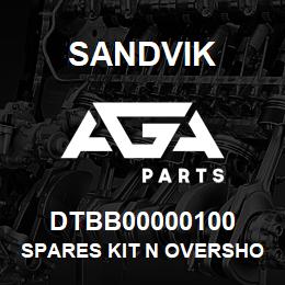 DTBB00000100 Sandvik SPARES KIT N OVERSHOT | AGA Parts