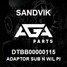 DTBB00000115 Sandvik ADAPTOR SUB N W/L PIN - B W/L BOX | AGA Parts