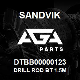 DTBB00000123 Sandvik DRILL ROD BT 1.5M | AGA Parts