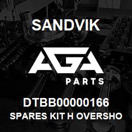 DTBB00000166 Sandvik SPARES KIT H OVERSHOT | AGA Parts