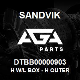 DTBB00000903 Sandvik H W/L BOX - H OUTER TUBE PIN ADAPT | AGA Parts