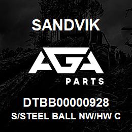 DTBB00000928 Sandvik S/STEEL BALL NW/HW CASE CUTTER | AGA Parts