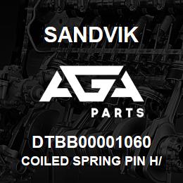 DTBB00001060 Sandvik COILED SPRING PIN H/P LW (C-LATCH) | AGA Parts