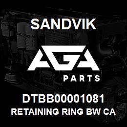 DTBB00001081 Sandvik RETAINING RING BW CASE CUTTER | AGA Parts