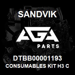 DTBB00001193 Sandvik CONSUMABLES KIT H3 CORE BARREL C/L | AGA Parts