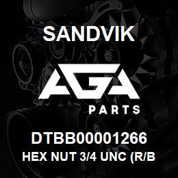 DTBB00001266 Sandvik HEX NUT 3/4 UNC (R/B BB00001266) RB | AGA Parts