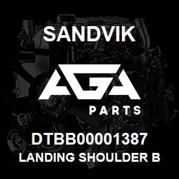 DTBB00001387 Sandvik LANDING SHOULDER B | AGA Parts