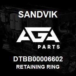 DTBB00006602 Sandvik RETAINING RING | AGA Parts