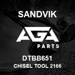 DTBB651 Sandvik CHISEL TOOL 2166 | AGA Parts